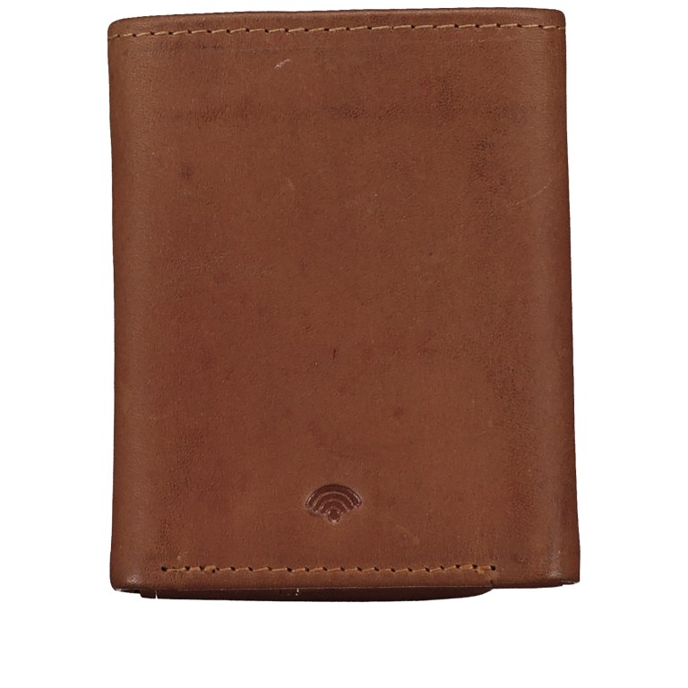 Geldbörse Oil pull up mit RFID-Schutz Cognac, Farbe: cognac, Marke: Hausfelder Manufaktur, EAN: 4065646027312, Abmessungen in cm: 9.7x8x2.5, Bild 3 von 5
