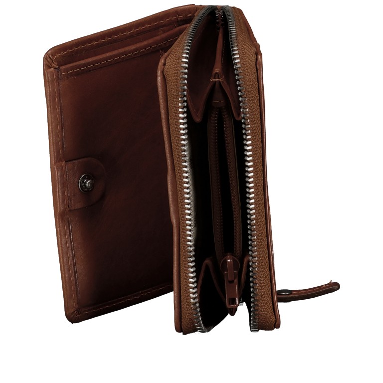 Geldbörse Oil pull up mit RFID-Schutz Cognac, Farbe: cognac, Marke: Hausfelder Manufaktur, EAN: 4065646026131, Abmessungen in cm: 8x11x2.5, Bild 5 von 5