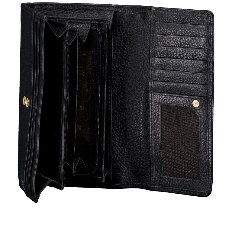 Geldbörse mit RFID-Schutz Black, Farbe: schwarz, Marke: Hausfelder Manufaktur, EAN: 4065646026148, Abmessungen in cm: 19x10.5x2.5, Bild 4 von 4