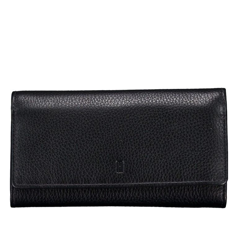 Geldbörse mit RFID-Schutz Black, Farbe: schwarz, Marke: Hausfelder Manufaktur, EAN: 4065646026148, Abmessungen in cm: 19x10.5x2.5, Bild 1 von 4