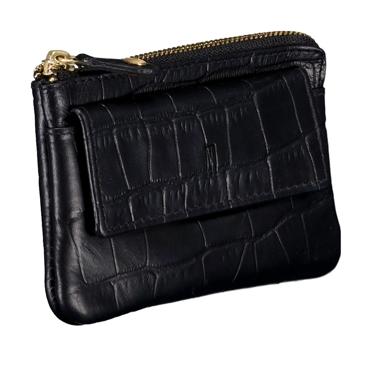 Schlüsselanhänger Kroko Black, Farbe: schwarz, Marke: Hausfelder Manufaktur, EAN: 4065646026254, Abmessungen in cm: 12x8x1.5, Bild 2 von 4