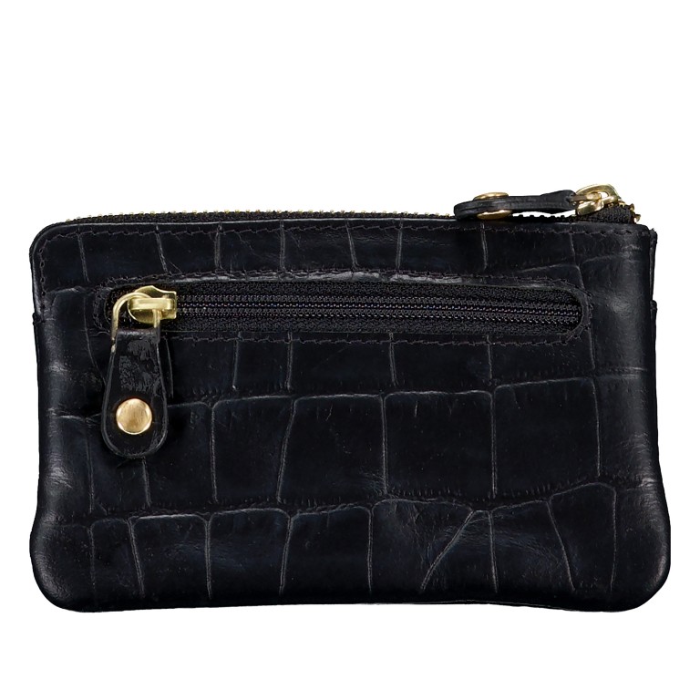 Schlüsselanhänger Kroko Black, Farbe: schwarz, Marke: Hausfelder Manufaktur, EAN: 4065646026254, Abmessungen in cm: 12x8x1.5, Bild 3 von 4