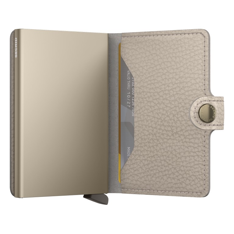 Geldbörse Miniwallet Pebble mit RFID-Schutz Latte, Farbe: beige, Marke: Secrid, EAN: 8721077501017, Abmessungen in cm: 6.5x10.2x2.1, Bild 4 von 5