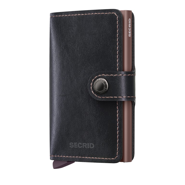 Geldbörse Miniwallet Mirum Black Rose, Farbe: schwarz, Marke: Secrid, EAN: 8721077500997, Abmessungen in cm: 6.5x10.2x2.1, Bild 1 von 5