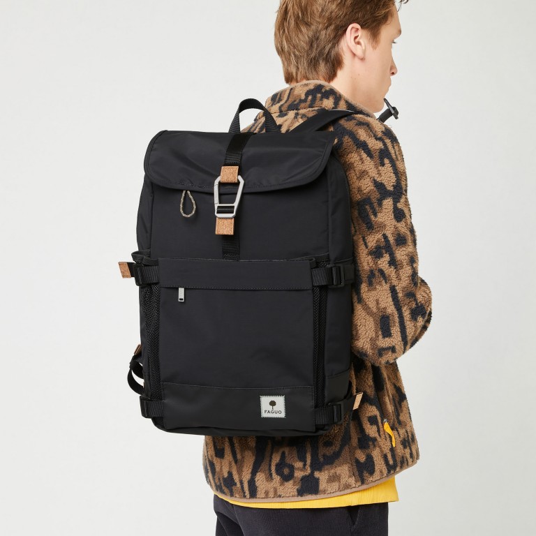 Rucksack Commuter mit Laptopfach 13 Zoll Black, Farbe: schwarz, Marke: Faguo, EAN: 3666868053786, Abmessungen in cm: 27.5x43x11, Bild 5 von 8