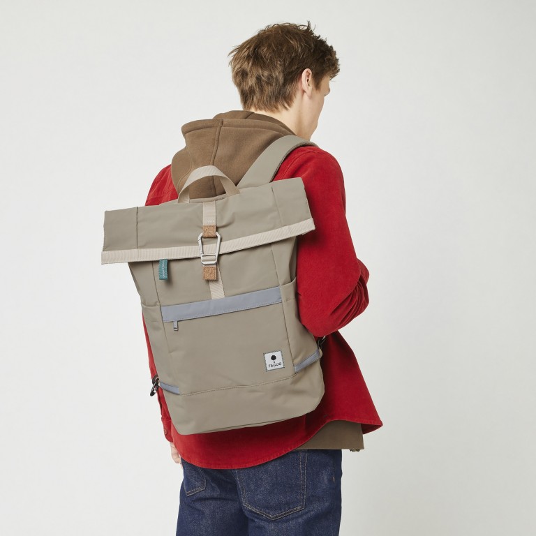 Rucksack Cycling mit Laptopfach 15 Zoll Sand, Farbe: beige, Marke: Faguo, EAN: 3666868053700, Abmessungen in cm: 28x46x12.5, Bild 6 von 6