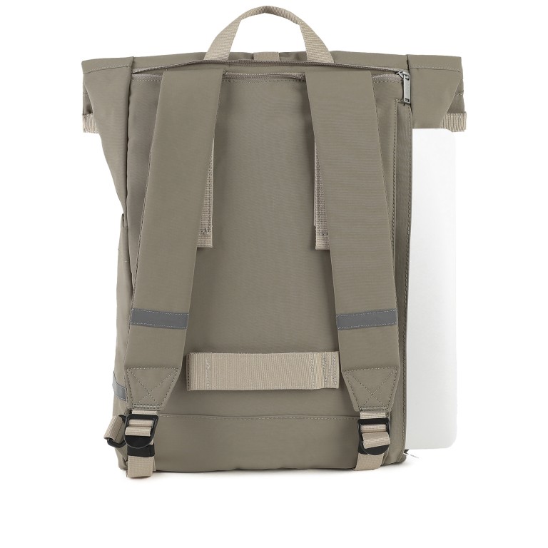 Rucksack Cycling mit Laptopfach 15 Zoll Sand, Farbe: beige, Marke: Faguo, EAN: 3666868053700, Abmessungen in cm: 28x46x12.5, Bild 3 von 6