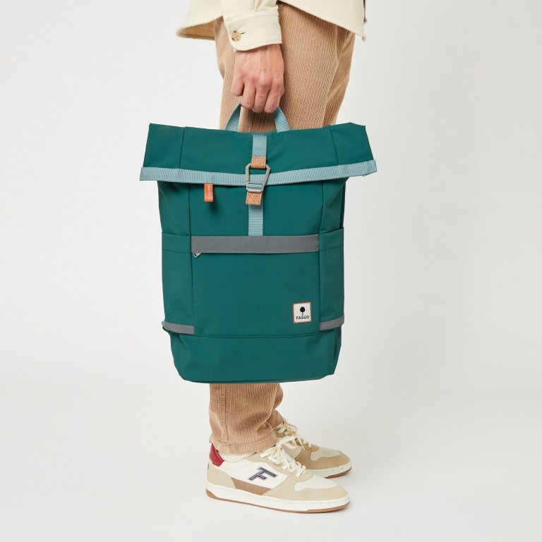 Rucksack Cycling mit Laptopfach 15 Zoll Grün, Farbe: grün/oliv, Marke: Faguo, EAN: 3666868053717, Abmessungen in cm: 28x46x12.5, Bild 5 von 6