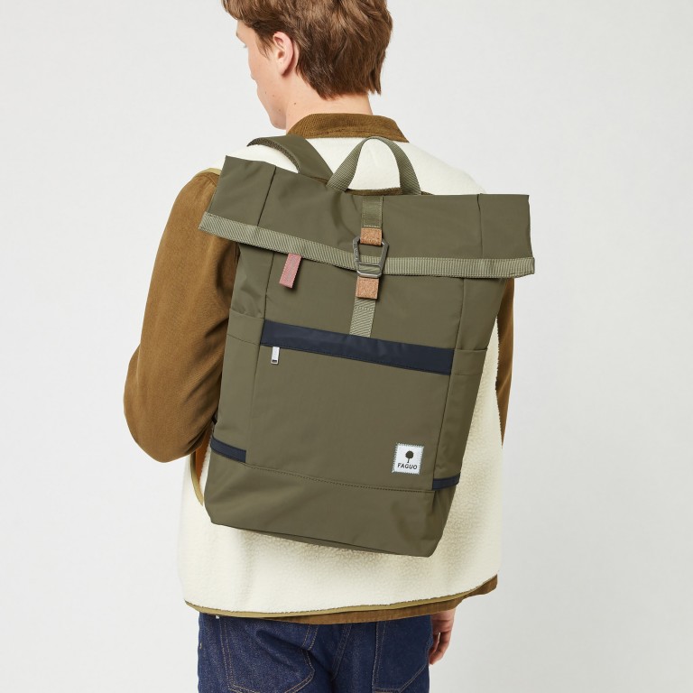 Rucksack Cycling mit Laptopfach 15 Zoll Oliv, Farbe: grün/oliv, Marke: Faguo, EAN: 3666868053724, Abmessungen in cm: 28x46x12.5, Bild 6 von 6