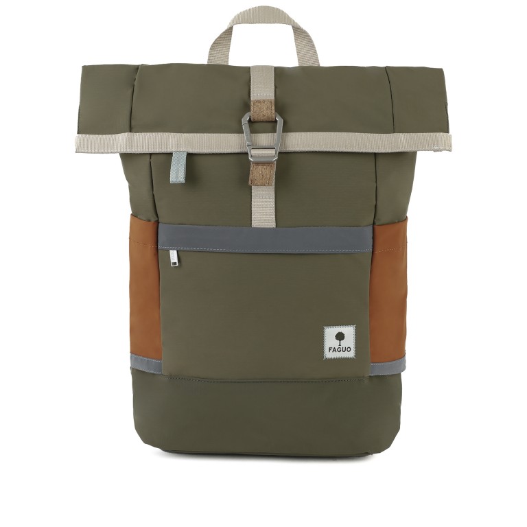 Rucksack Cycling mit Laptopfach 15 Zoll Khaki, Farbe: taupe/khaki, Marke: Faguo, EAN: 3666868053731, Abmessungen in cm: 28x46x12.5, Bild 1 von 6