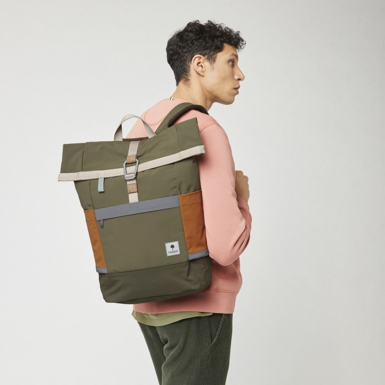 Rucksack Cycling mit Laptopfach 15 Zoll Khaki, Farbe: taupe/khaki, Marke: Faguo, EAN: 3666868053731, Abmessungen in cm: 28x46x12.5, Bild 6 von 6