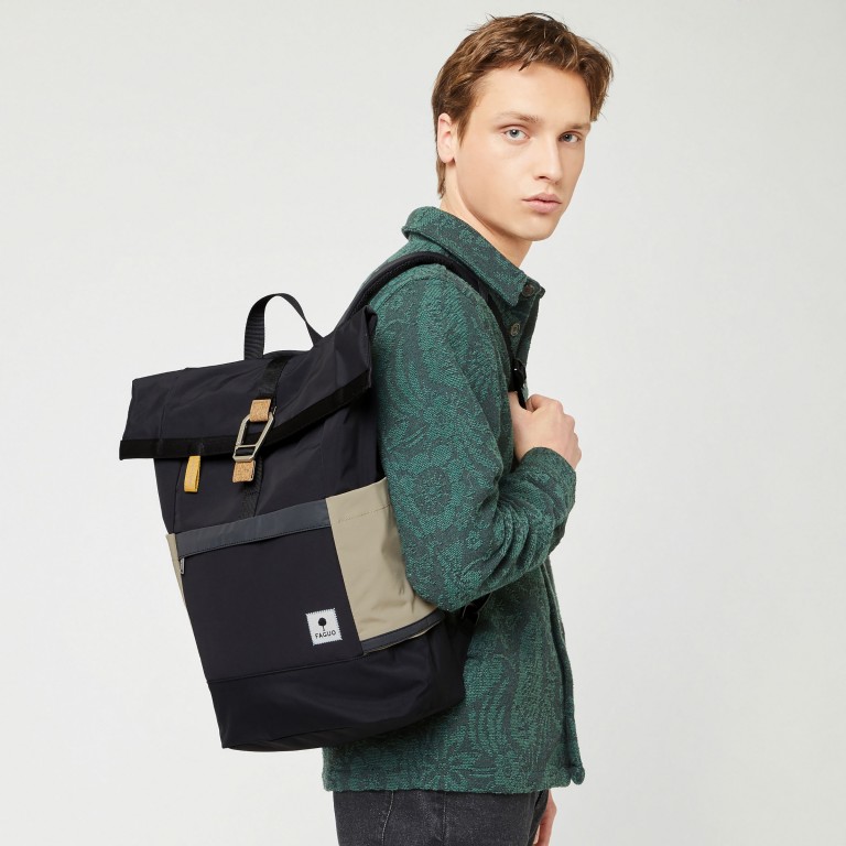 Rucksack Cycling mit Laptopfach 15 Zoll Schwarz, Farbe: schwarz, Marke: Faguo, EAN: 3666868053748, Abmessungen in cm: 28x46x12.5, Bild 6 von 6