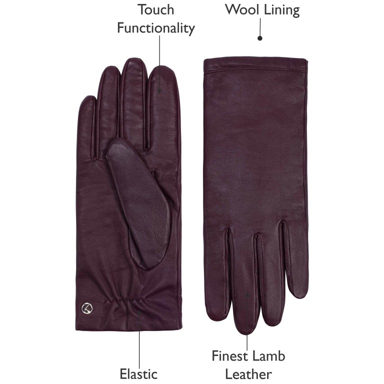 Handschuhe Chelsea für Damen Größe 7,5 Tokay, Farbe: rot/weinrot, Marke: Kessler, EAN: 4250042531482, Bild 7 von 7