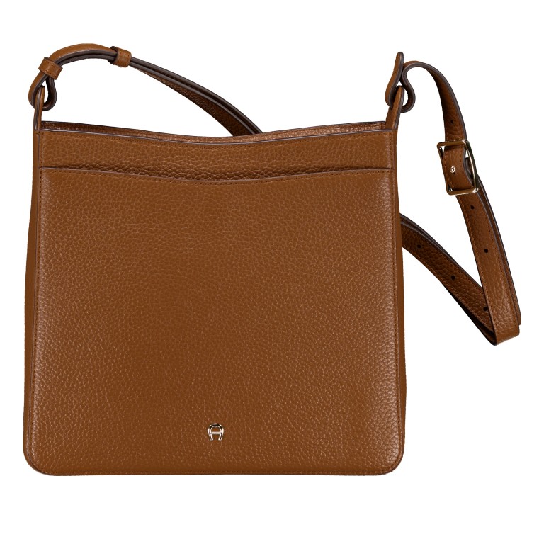 Beuteltasche Pura M Cognac Brown, Farbe: cognac, Marke: AIGNER, EAN: 4055539650314, Abmessungen in cm: 26x27x8, Bild 1 von 6