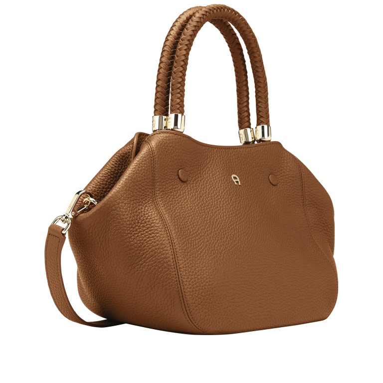 Handtasche Carré Soft M Cognac Brown, Farbe: cognac, Marke: AIGNER, EAN: 4055539649790, Abmessungen in cm: 35x33x16, Bild 2 von 7