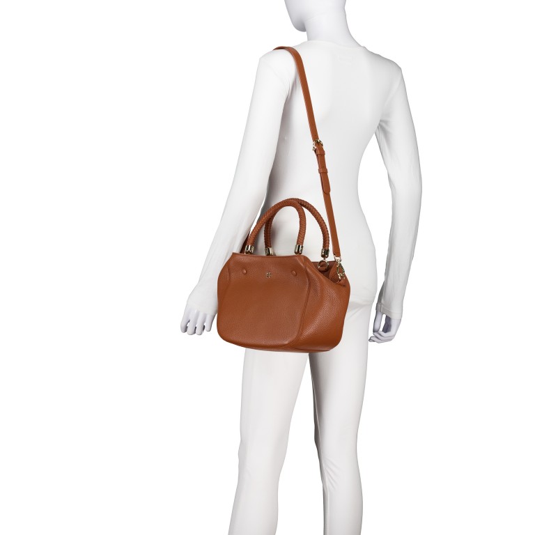 Handtasche Carré Soft M Cognac Brown, Farbe: cognac, Marke: AIGNER, EAN: 4055539649790, Abmessungen in cm: 35x33x16, Bild 5 von 7