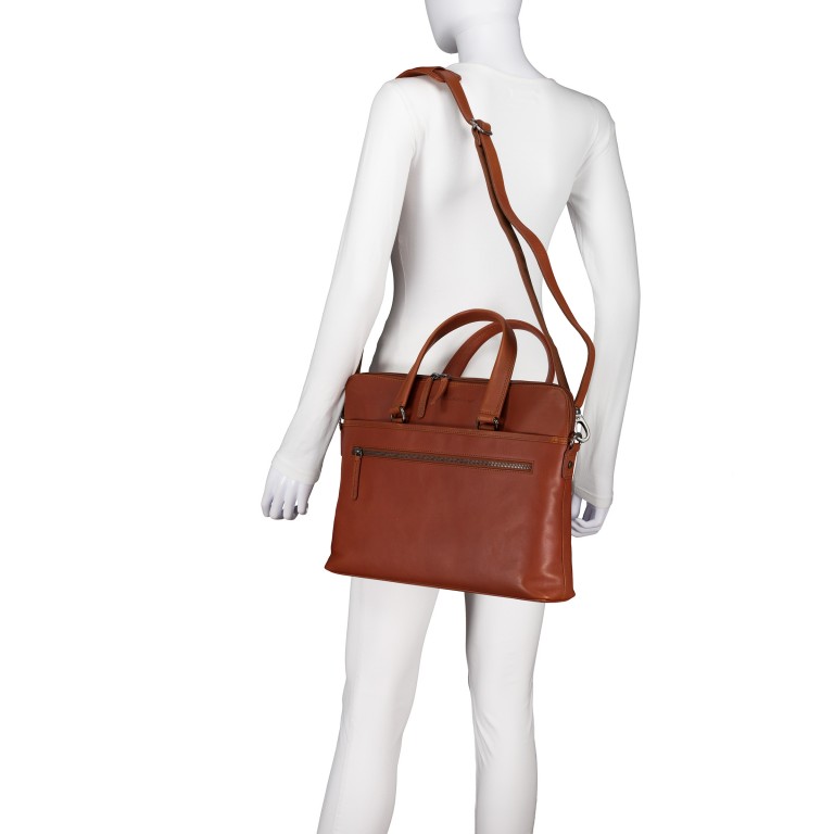 Aktentasche Elvas mit Laptopfach 15 Zoll Cognac, Farbe: cognac, Marke: The Chesterfield Brand, EAN: 8719241125145, Abmessungen in cm: 40x31x8, Bild 4 von 8