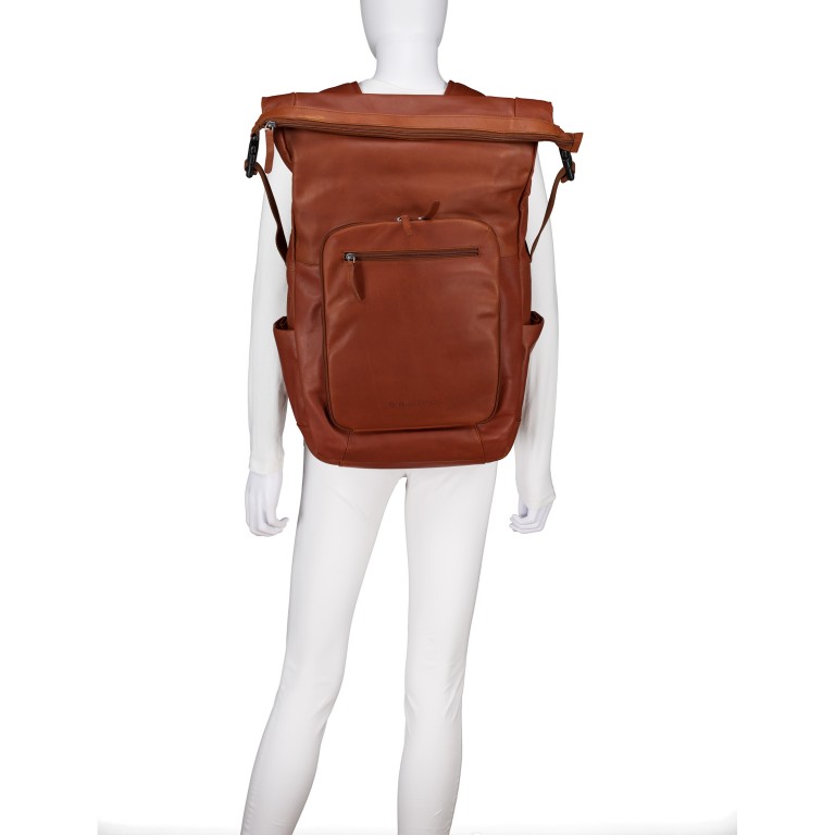 Rucksack Remo mit Laptopfach 16 Zoll Cognac, Farbe: cognac, Marke: The Chesterfield Brand, EAN: 8719241124834, Abmessungen in cm: 36x47x14, Bild 4 von 8