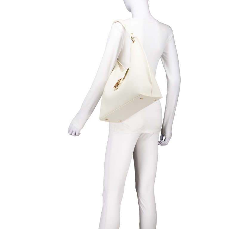 Beuteltasche Federica Off White, Farbe: beige, Marke: V°73, EAN: 8054942982698, Abmessungen in cm: 38x34.5x12.5, Bild 4 von 5