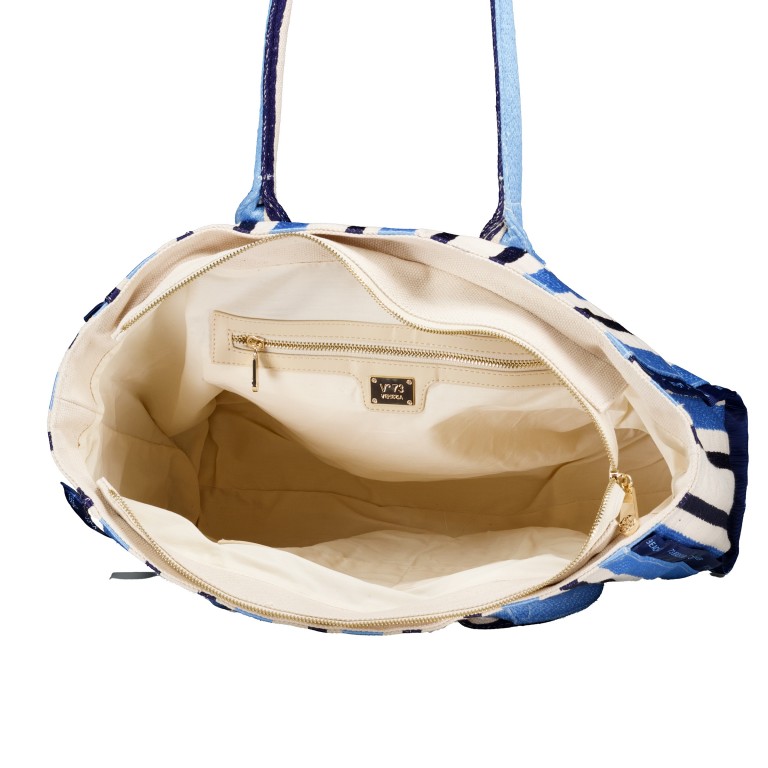 Shopper Ilene Azzur Multic, Farbe: blau/petrol, Marke: V°73, EAN: 8051941025531, Abmessungen in cm: 40x30x12.5, Bild 5 von 5