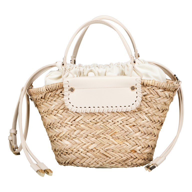 Korbtasche Vanna Off White Natur, Farbe: beige, Marke: V°73, EAN: 8051941026279, Abmessungen in cm: 22x22.5x18.5, Bild 3 von 8