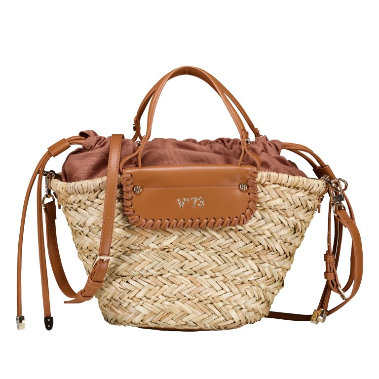 Korbtasche Vanna Cuoio Naturale, Farbe: cognac, Marke: V°73, EAN: 8051941026286, Abmessungen in cm: 22x22.5x18.5, Bild 1 von 8