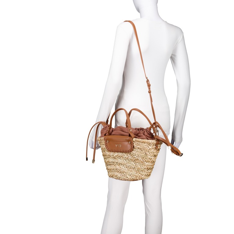 Korbtasche Vanna Cuoio Naturale, Farbe: cognac, Marke: V°73, EAN: 8051941026286, Abmessungen in cm: 22x22.5x18.5, Bild 5 von 8