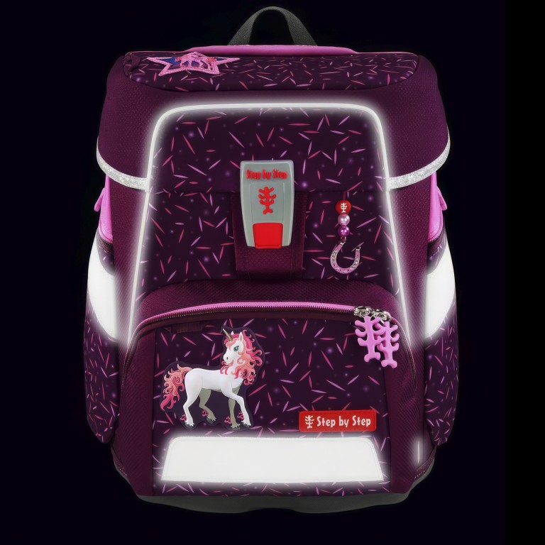 Schulranzen Space Set 5-teilig Pretty Unicorn Nuala, Farbe: rot/weinrot, Marke: Step by Step, EAN: 4047443538963, Abmessungen in cm: 28x37x20, Bild 14 von 14