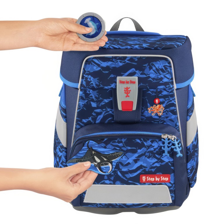 Schulranzen Space Set 5-teilig Manta Rio, Farbe: blau/petrol, Marke: Step by Step, EAN: 4047443538918, Abmessungen in cm: 28x37x20, Bild 3 von 14