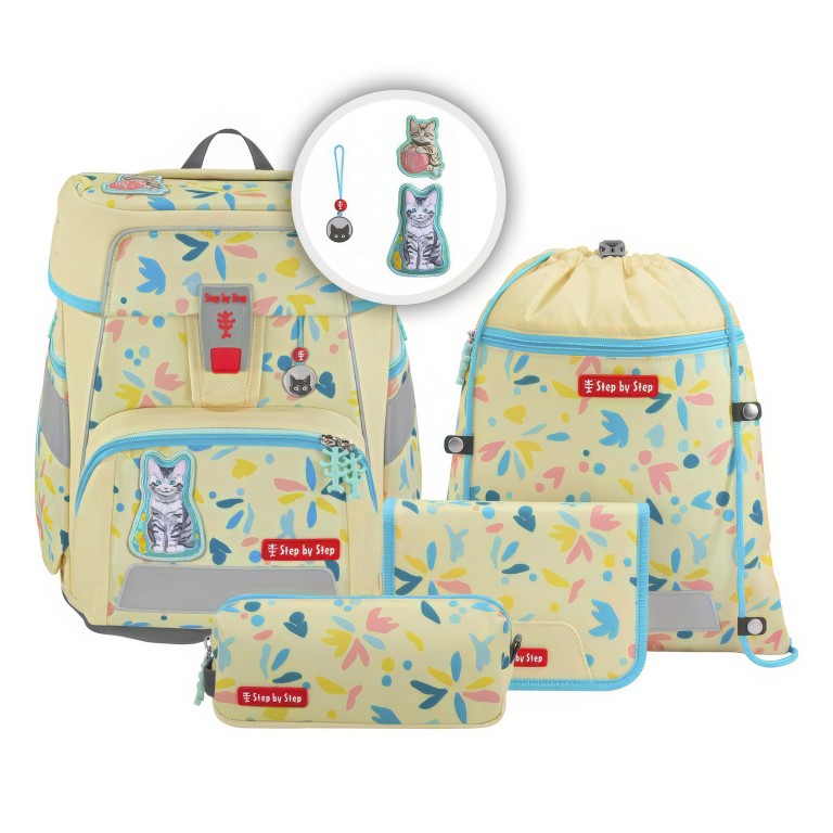 Schulranzen Space Set 5-teilig Cat Lilly, Farbe: gelb, Marke: Step by Step, EAN: 4047443538970, Abmessungen in cm: 28x37x20, Bild 1 von 14