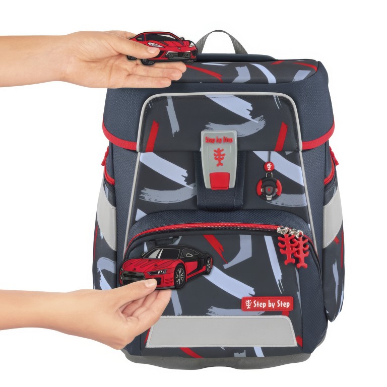 Schulranzen Space Set 5-teilig Sports Car Mick, Farbe: anthrazit, Marke: Step by Step, EAN: 4047443538925, Abmessungen in cm: 28x37x20, Bild 3 von 14