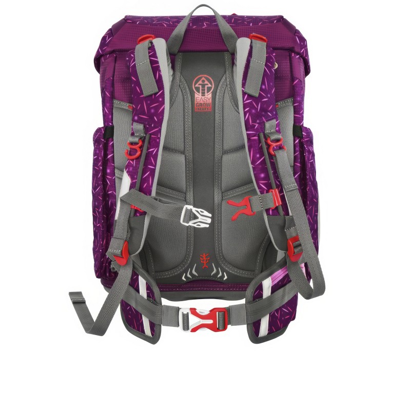 Schulranzen Fit Set 5-teilig Pretty Unicorn Nuala, Farbe: rot/weinrot, Marke: Step by Step, EAN: 4047443543936, Abmessungen in cm: 28x37.5x20, Bild 6 von 16