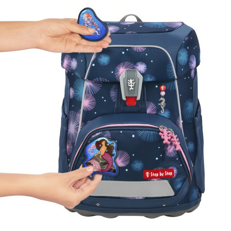 Schulranzen Fit Set 5-teilig Mermaid Delia, Farbe: blau/petrol, Marke: Step by Step, EAN: 4047443543943, Abmessungen in cm: 28x37.5x20, Bild 3 von 16
