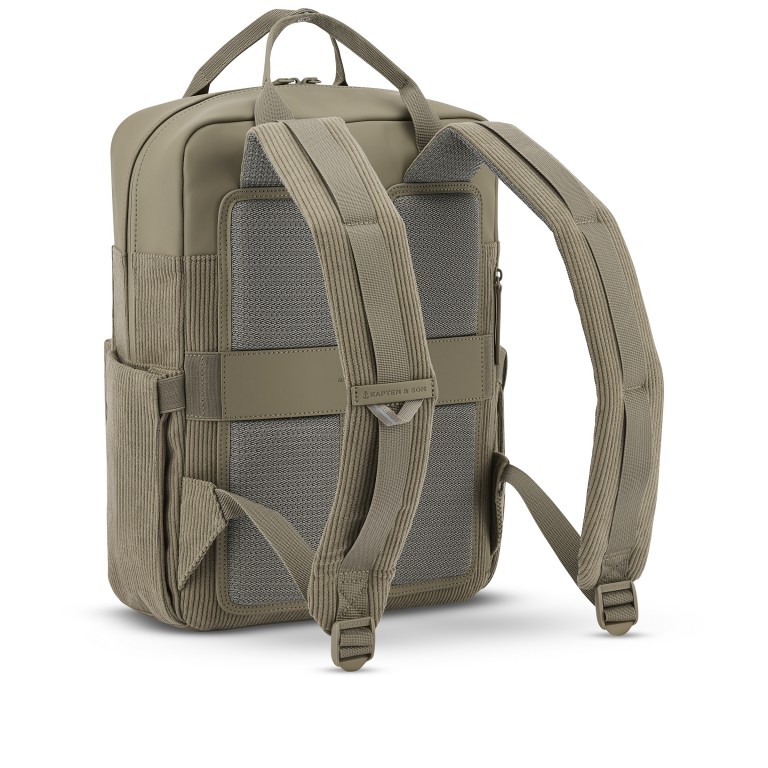 Rucksack Bergen Pro Cord Dusty Khaki, Farbe: taupe/khaki, Marke: Kapten & Son, EAN: 4251145258665, Abmessungen in cm: 28x39x11.5, Bild 4 von 10