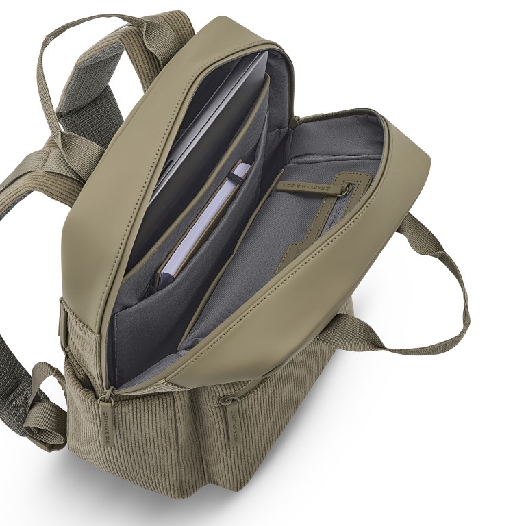 Rucksack Bergen Pro Cord Dusty Khaki, Farbe: taupe/khaki, Marke: Kapten & Son, EAN: 4251145258665, Abmessungen in cm: 28x39x11.5, Bild 10 von 10