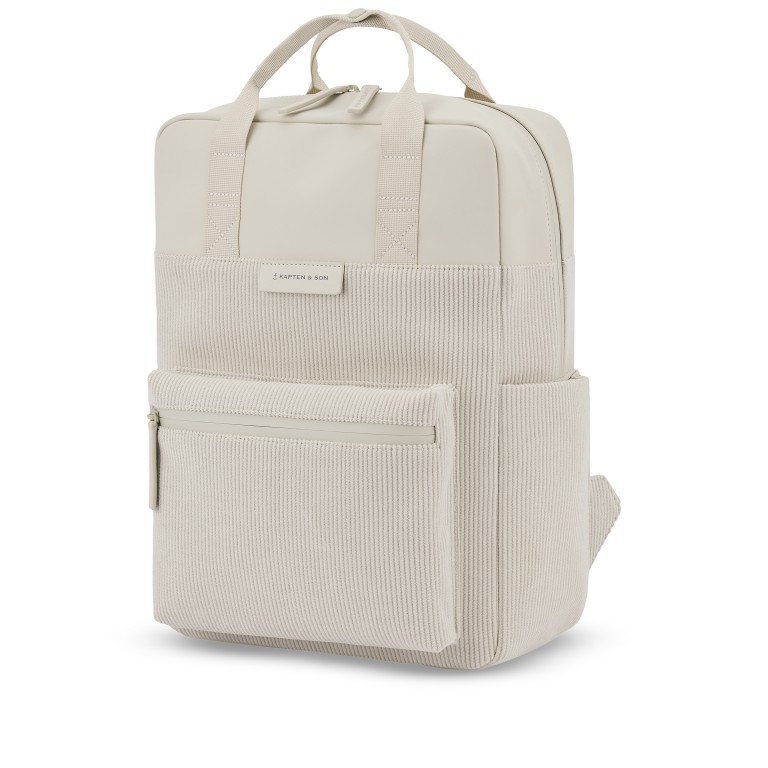 Rucksack Bergen Pro Cord Sandstone, Farbe: beige, Marke: Kapten & Son, EAN: 4251145259020, Abmessungen in cm: 28x39x11.5, Bild 2 von 10
