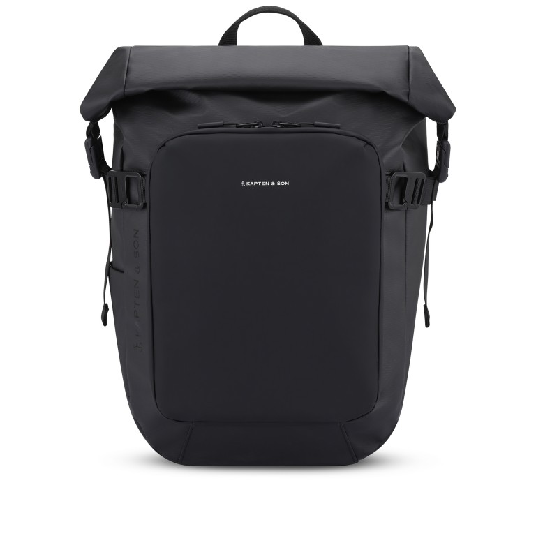 Rucksack Lisbon Small All Black, Farbe: schwarz, Marke: Kapten & Son, EAN: 4251145258528, Abmessungen in cm: 30x40x17, Bild 1 von 7