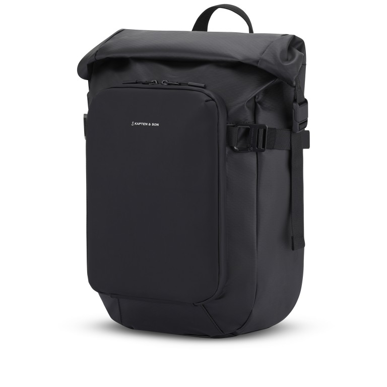 Rucksack Lisbon Small All Black, Farbe: schwarz, Marke: Kapten & Son, EAN: 4251145258528, Abmessungen in cm: 30x40x17, Bild 2 von 7