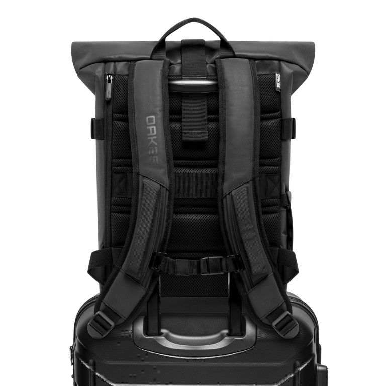 Rucksack Luminite Rolltop Lite mit Laptopfach 16 Zoll Black, Farbe: schwarz, Marke: OAK25, EAN: 4070402000201, Abmessungen in cm: 24.5x44x12.5, Bild 6 von 13