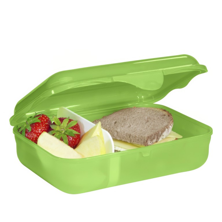 Brotdose Lunchbox Dino Targo, Farbe: grün/oliv, Marke: Step by Step, EAN: 4047443542946, Abmessungen in cm: 17.7x12.9x5.9, Bild 2 von 2