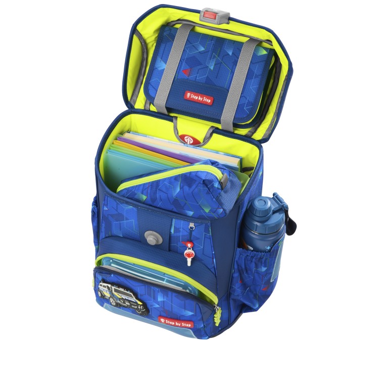 Schulranzen Cloud Set 5-teilig BLUE/Police Truck Charly, Farbe: blau/petrol, Marke: Step by Step, EAN: 4047443538987, Abmessungen in cm: 28x37.5x20, Bild 7 von 14