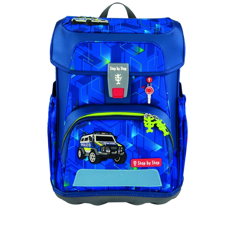 Schulranzen Cloud Set 5-teilig BLUE/Police Truck Charly, Farbe: blau/petrol, Marke: Step by Step, EAN: 4047443538987, Abmessungen in cm: 28x37.5x20, Bild 2 von 14