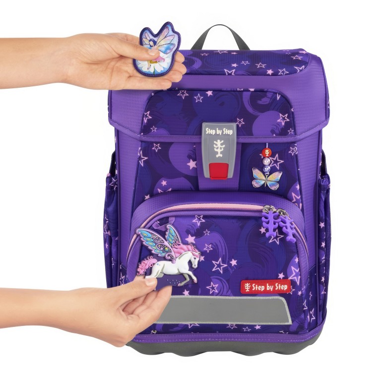 Schulranzen Cloud Set 5-teilig VIOLA/Pegasus Liv, Farbe: flieder/lila, Marke: Step by Step, EAN: 4047443539038, Abmessungen in cm: 28x37.5x20, Bild 3 von 14