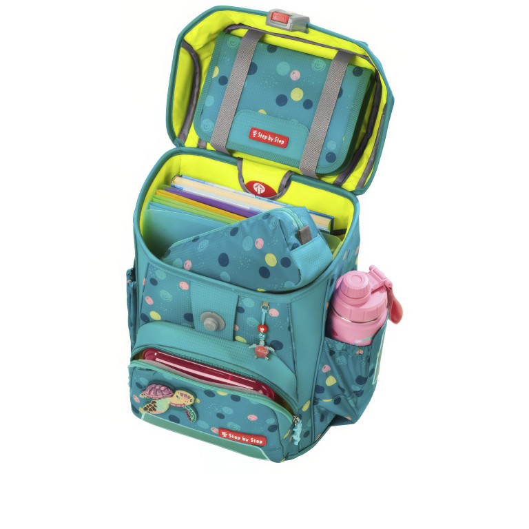 Schulranzen Cloud Set 5-teilig GREEN/Turtle Josie, Farbe: grün/oliv, Marke: Step by Step, EAN: 4047443539021, Abmessungen in cm: 28x37.5x20, Bild 7 von 14