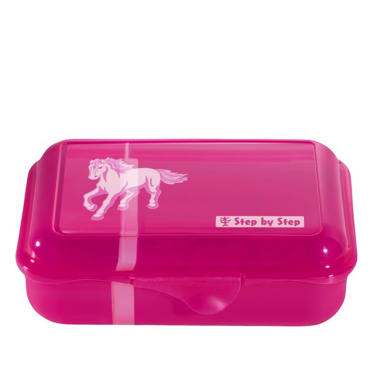 Brotdose Lunchbox Wild Horse Nora, Farbe: rot/weinrot, Marke: Step by Step, EAN: 4047443544056, Abmessungen in cm: 17.7x12.9x5.9, Bild 1 von 2