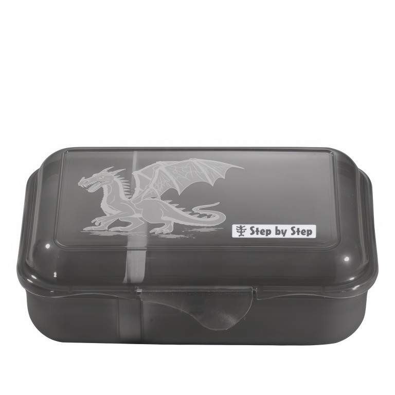 Brotdose Lunchbox Dragon Drako, Farbe: schwarz, Marke: Step by Step, EAN: 4047443461322, Abmessungen in cm: 17.7x12.9x5.9, Bild 1 von 2