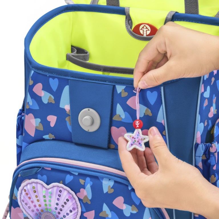 Schulranzen Cloud Special Edition Reflect Set 5-teilig Seashell Pearl, Farbe: blau/petrol, Marke: Step by Step, EAN: 4047443539434, Abmessungen in cm: 28x37.5x20, Bild 9 von 16