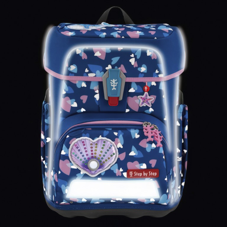 Schulranzen Cloud Special Edition Reflect Set 5-teilig Seashell Pearl, Farbe: blau/petrol, Marke: Step by Step, EAN: 4047443539434, Abmessungen in cm: 28x37.5x20, Bild 15 von 16