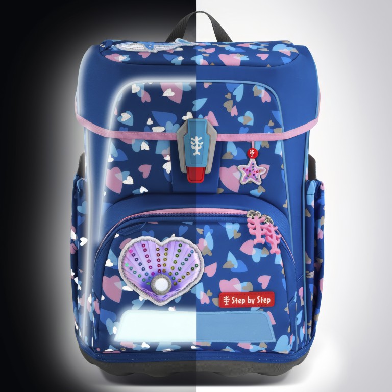 Schulranzen Cloud Special Edition Reflect Set 5-teilig Seashell Pearl, Farbe: blau/petrol, Marke: Step by Step, EAN: 4047443539434, Abmessungen in cm: 28x37.5x20, Bild 16 von 16