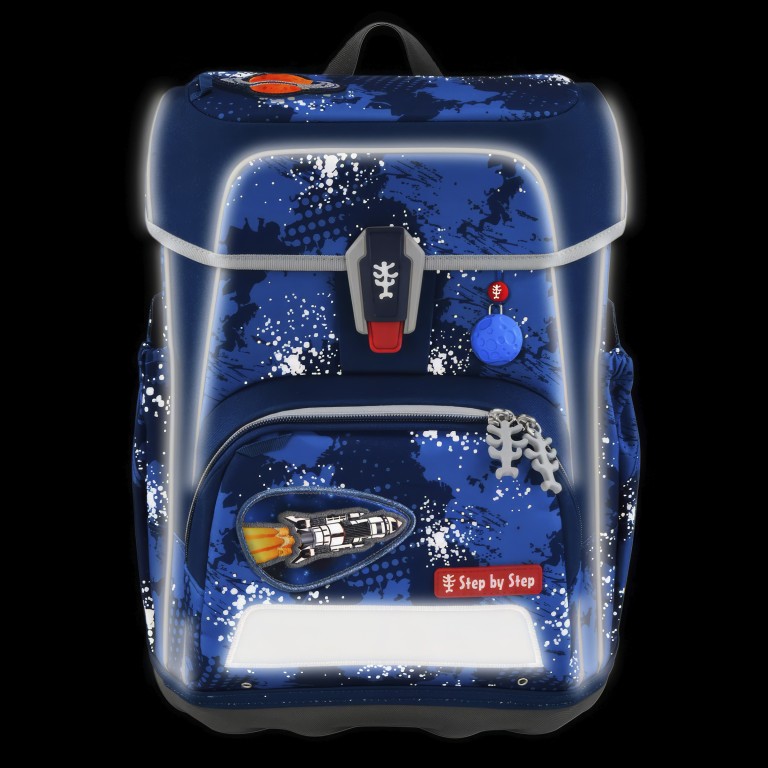 Schulranzen Cloud Special Edition Reflect Set 5-teilig Rocket Novo, Farbe: blau/petrol, Marke: Step by Step, EAN: 4047443539441, Abmessungen in cm: 28x37.5x20, Bild 15 von 16